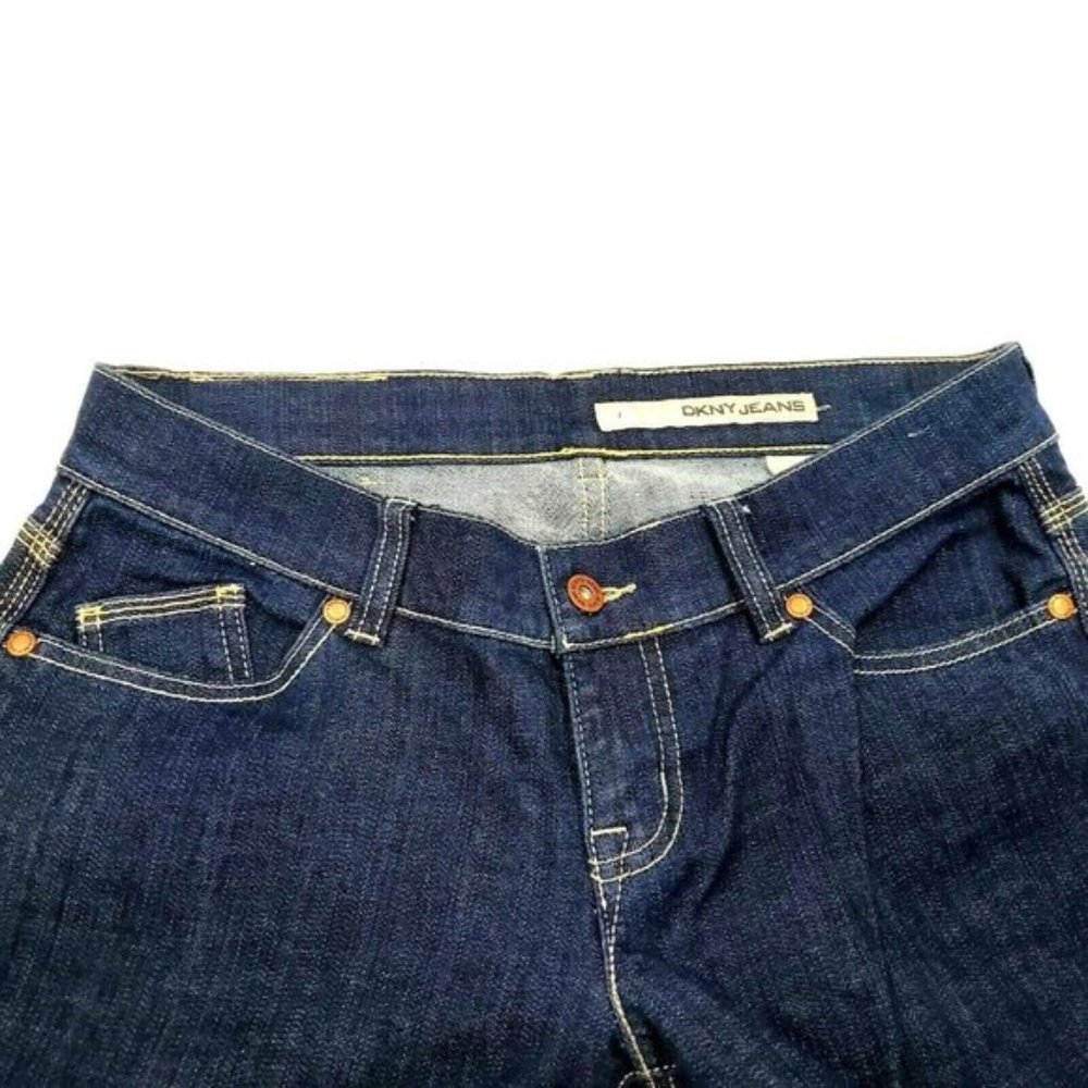 DKNY Jeans women's flare long blue jean pants - Picture 2 of 8